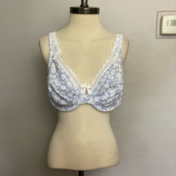 Avenue Other - 1-25 Avenue Body Cotton Bra Unlined Underwire Floral 40DD